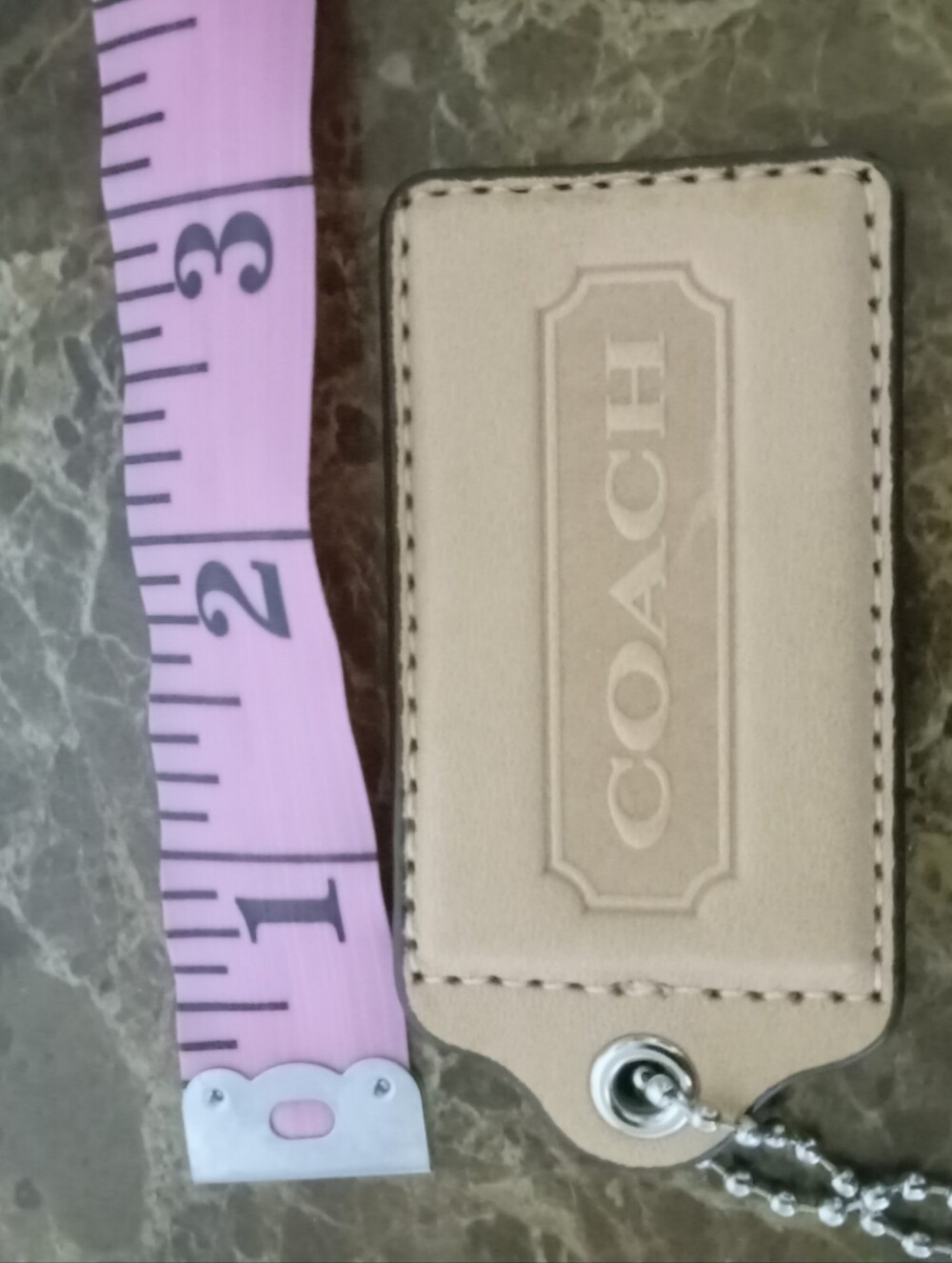 Tan Coach Large Hangtag EUC
